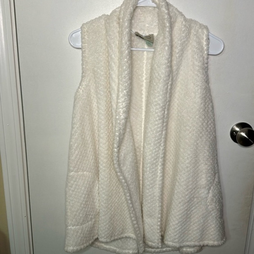 Saturday Sunday by Anthropologie white cardigan vest xs
